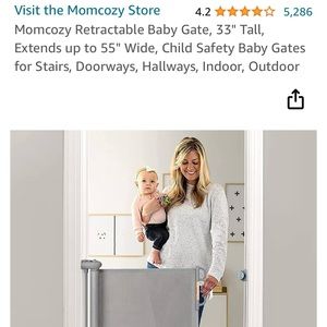 NIB Momcozy retractable baby gate